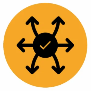 Icon showing distribution networks at a festival or event using reusable cups