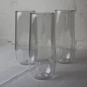 Reusable bettercup flutes set on white surface