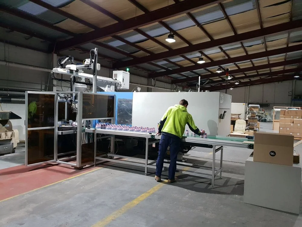 Worker at bettercup cup production facility